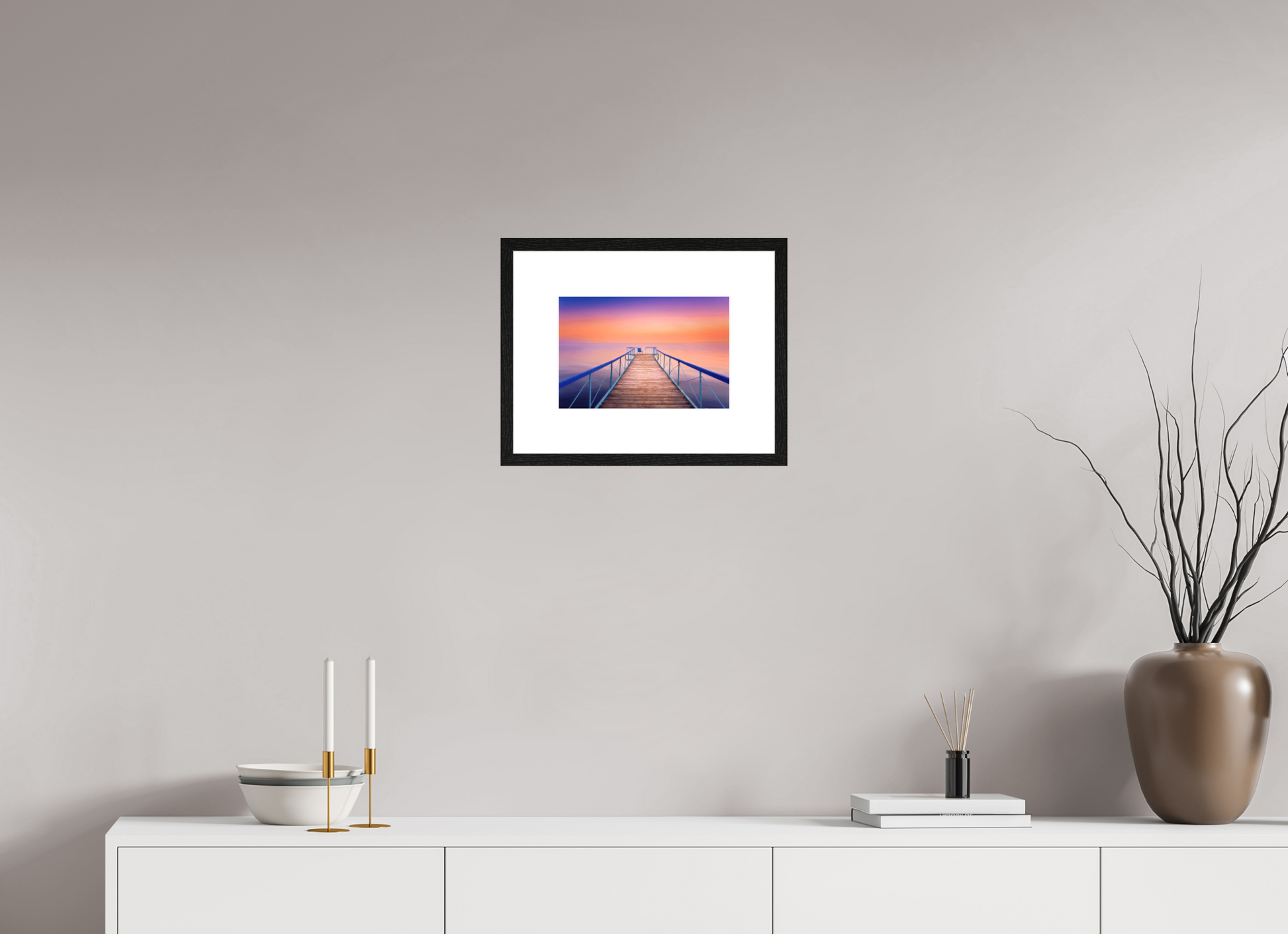 30 x 20 cm, Framed Fine Art Solitude at Sunset