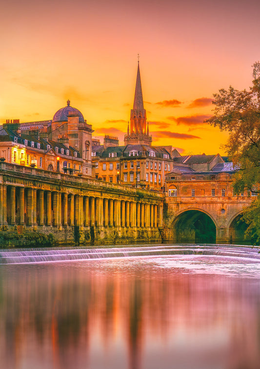 Sunset in the centre of Bath 