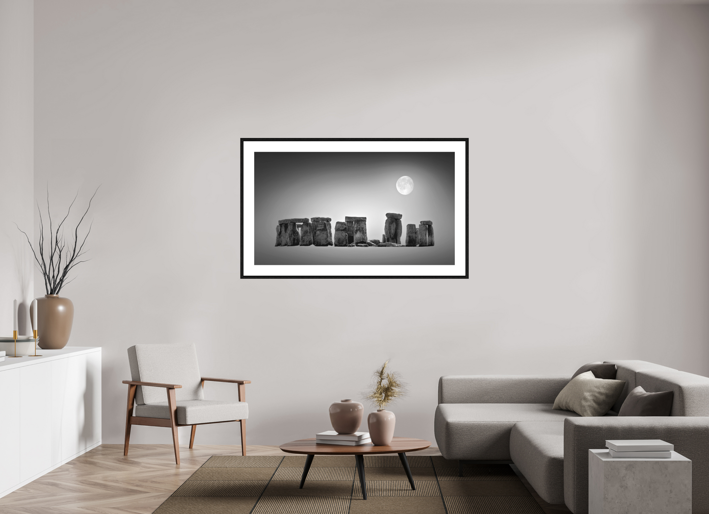 144 x 81 cm, BW Oak 8cm Under the Full Moon