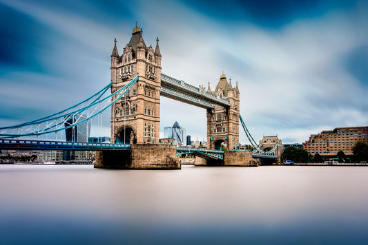 Tower Bridge in Motion, with luminous glow